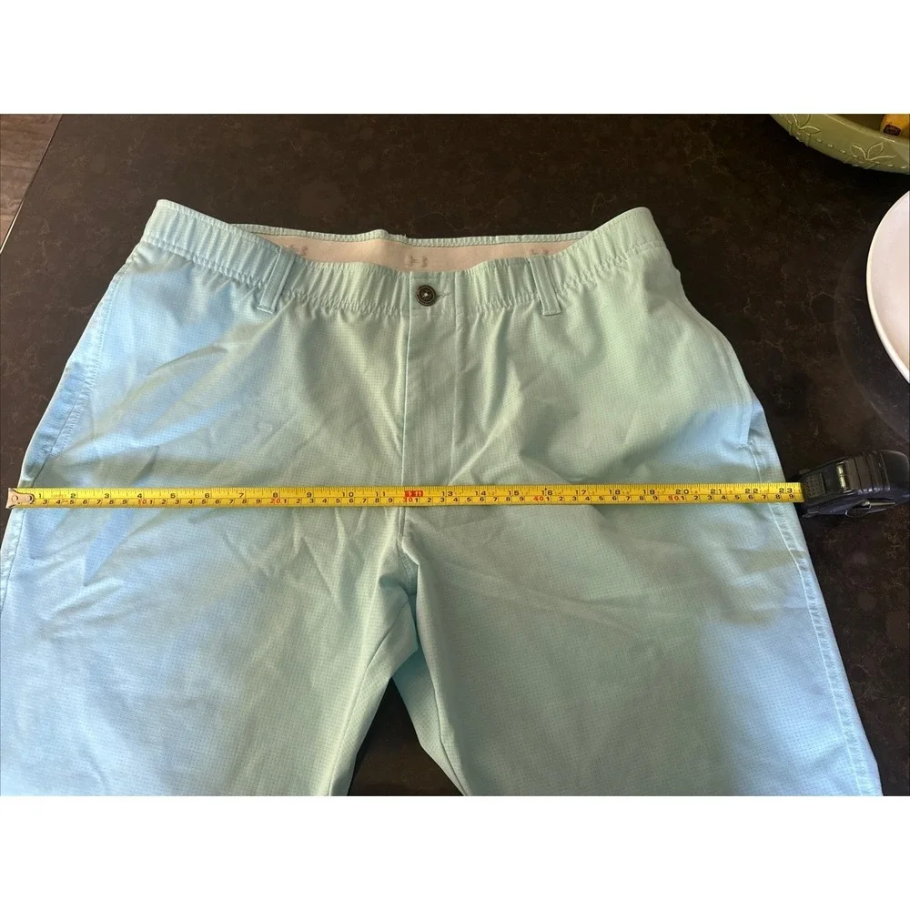 Under Armour Mens Golf Pants 38x30 Light Green Aqua Blue Performance Trousers